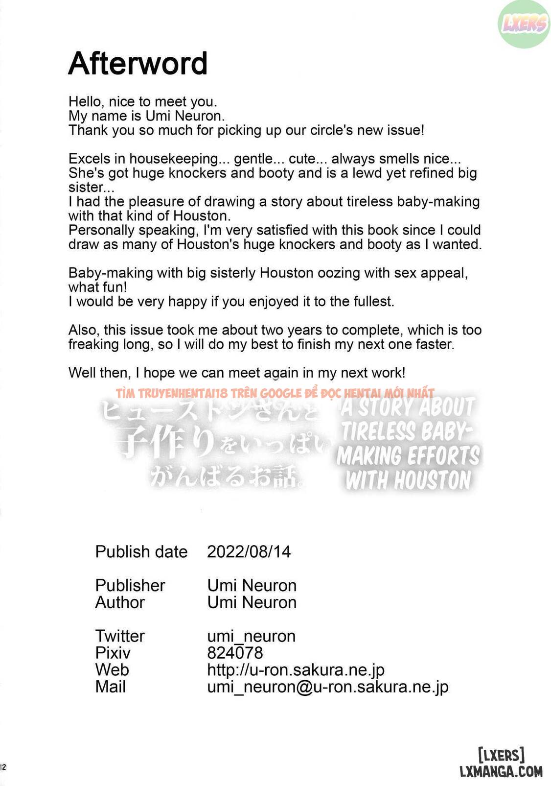 Xem ảnh 35 trong truyện hentai A Story About Tireless Baby-making Efforts With Houston - One Shot - hentaitvn.net