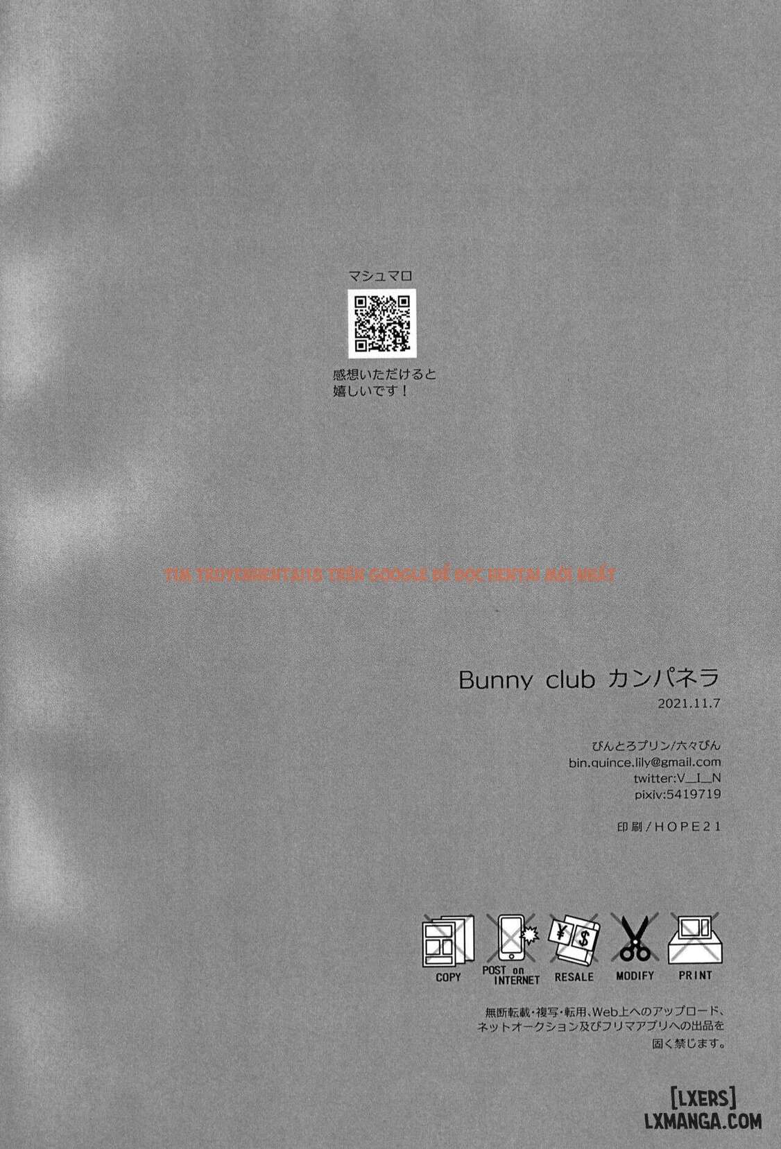 Trang truyện 16 69d276769b5e2 trong truyện tranh Bunnyclub Campanella - One Shot Fix lỗi - www.lxmanga.org