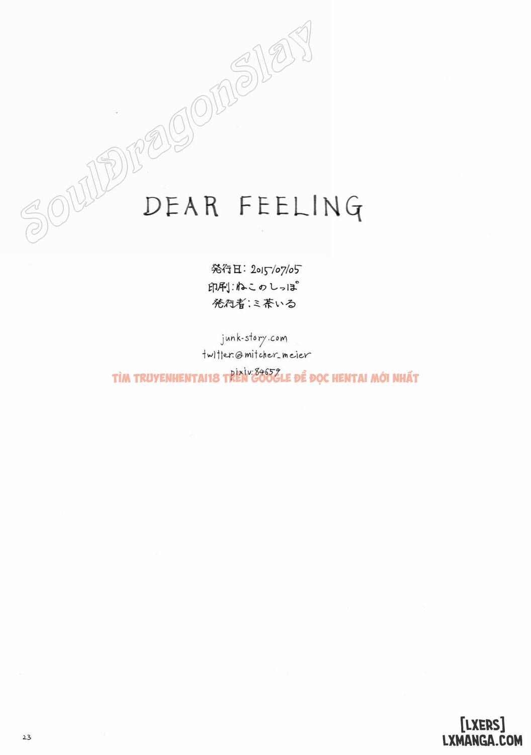 Xem ảnh 24 trong truyện hentai Dear Feeling - One Shot - hentaitvn.net