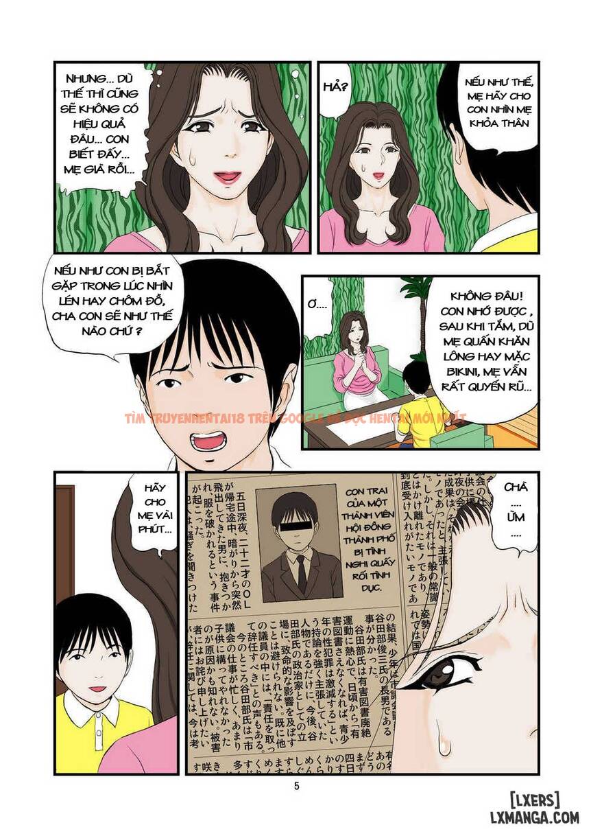 Trang truyện 4 trong truyện tranh Đắm Chìm Trong Sự Ngây Ngất Cùng Với Con Trai - One Shot - lxmanga.org