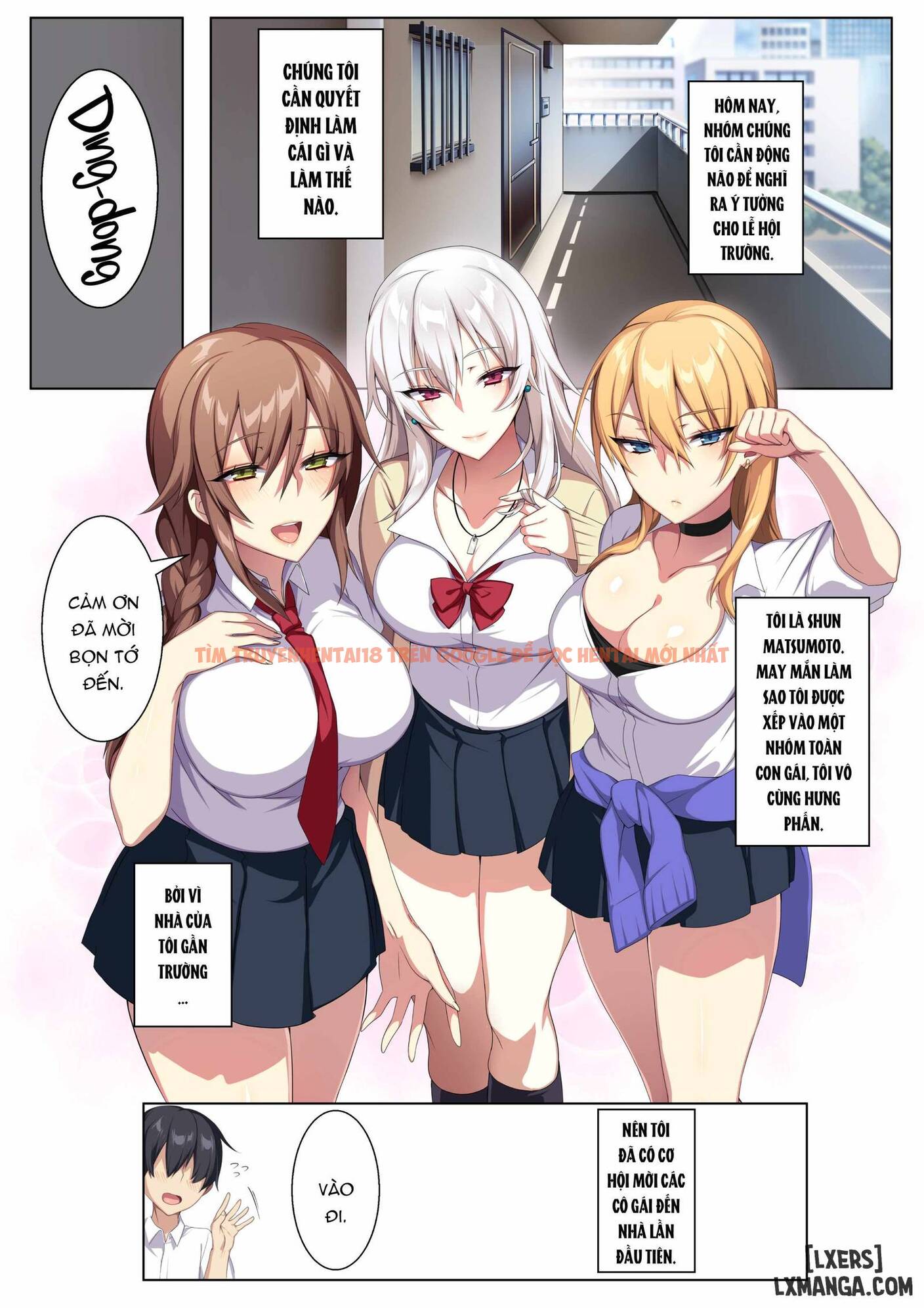 Trang truyện 1 trong truyện tranh Hentai Học Sinh Họp Nhóm Với 3 Cô Bạn Chung Lớp - One Shot - www.truyentvn.net
