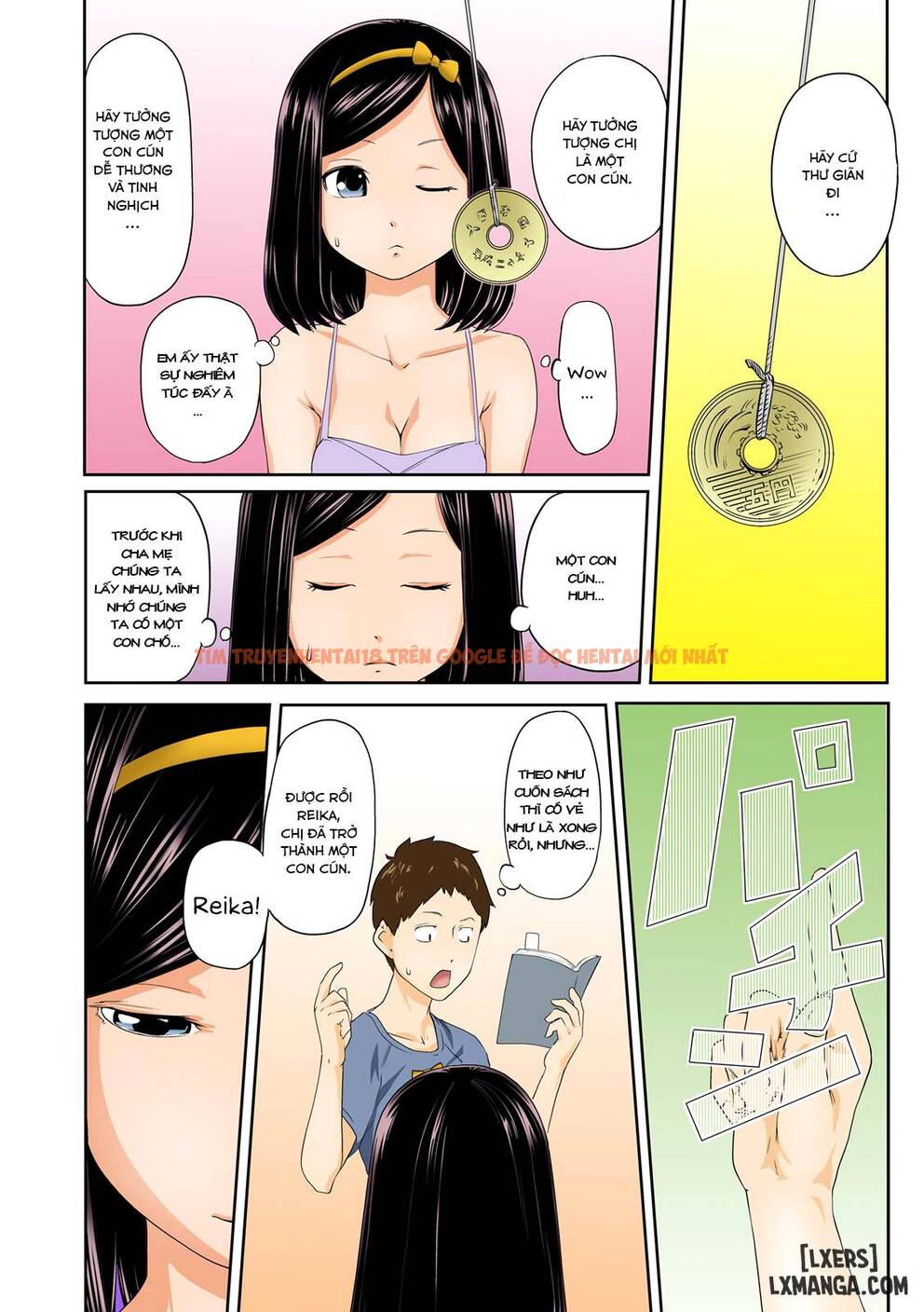 Trang truyện 4 trong truyện tranh Hypnosis My Cheeky Sister Becomes A Dog - Chap 1 - lxmanga.org