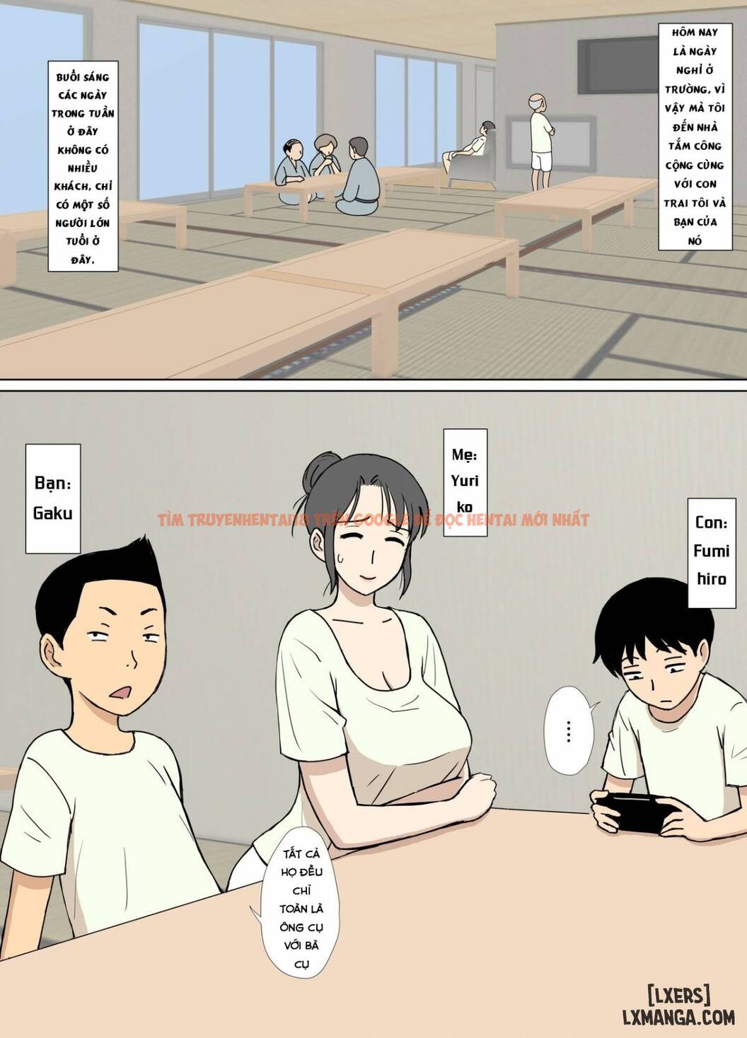 Trang truyện 1 trong truyện tranh Iinari Tomodachi Mama O Sauna De Chichi Ijiri - One Shot - lxmanga.org