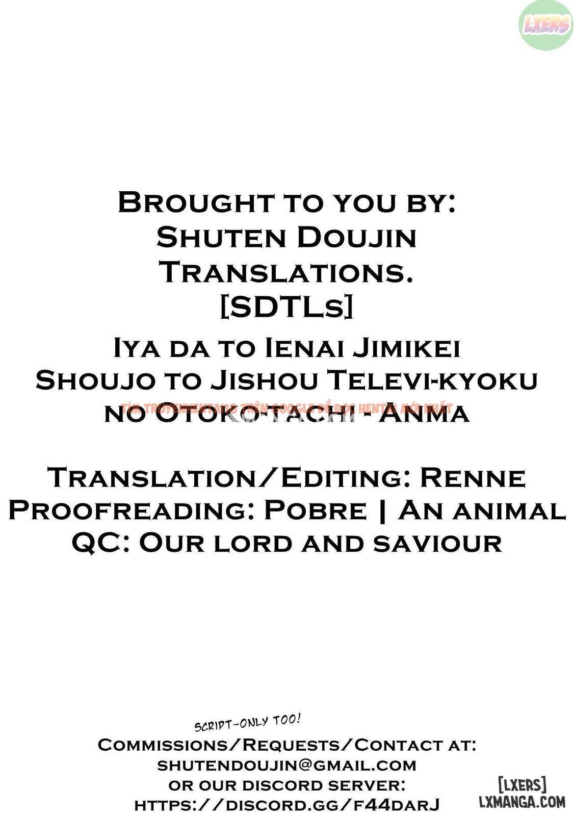 Trang truyện 39 trong truyện tranh Iya Da To Ienai Jimikei Shoujo To Jishou Televi-kyoku No Otoko-tachi - One Shot - lxmanga.org