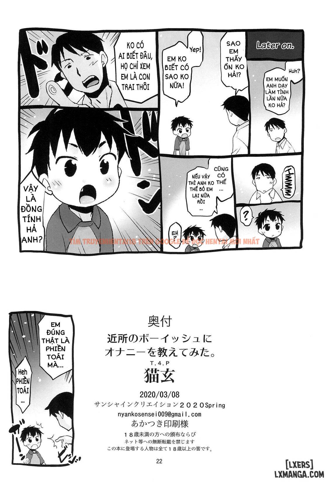 Xem ảnh 22 trong truyện hentai Kinjo No Boyish Ni Onani O Oshietemita - OneShot - www.hentaitvn.net