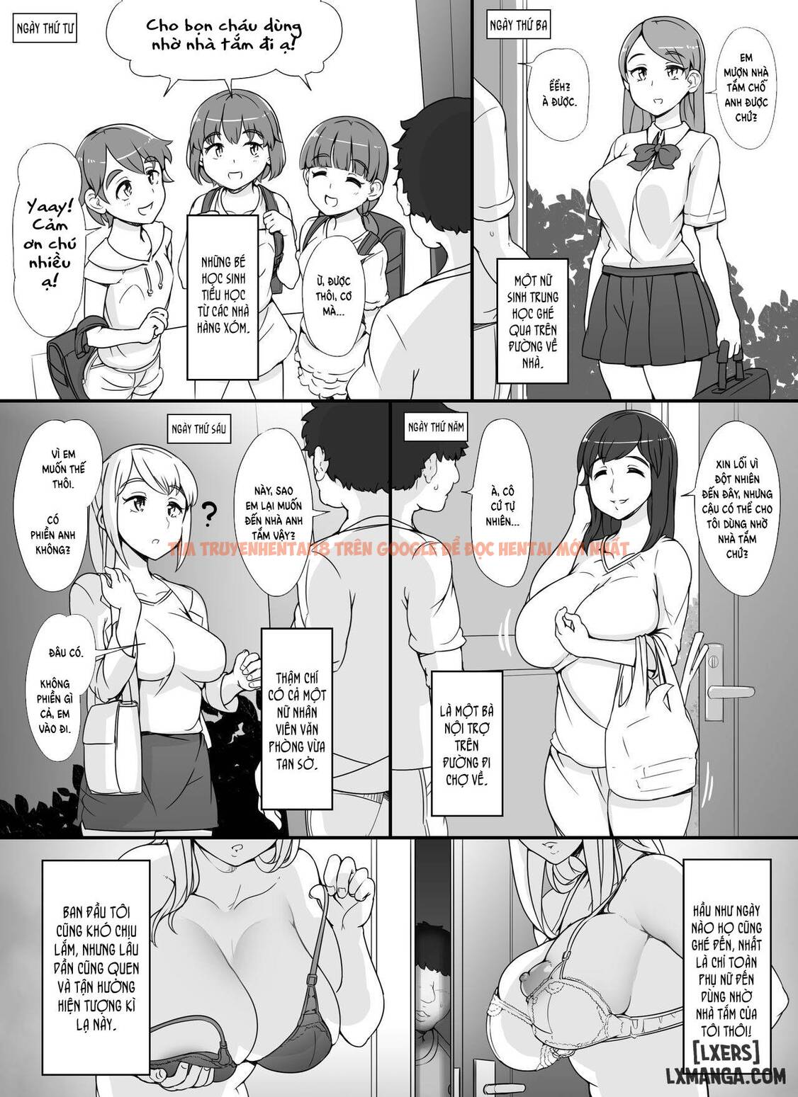 Trang truyện 4 trong truyện tranh Kinjo No Onnatachi Ga Nazeka Ore No Ie No Furo Ni Hairi Ni Kuru Ken - One Shot - truyentvn.net
