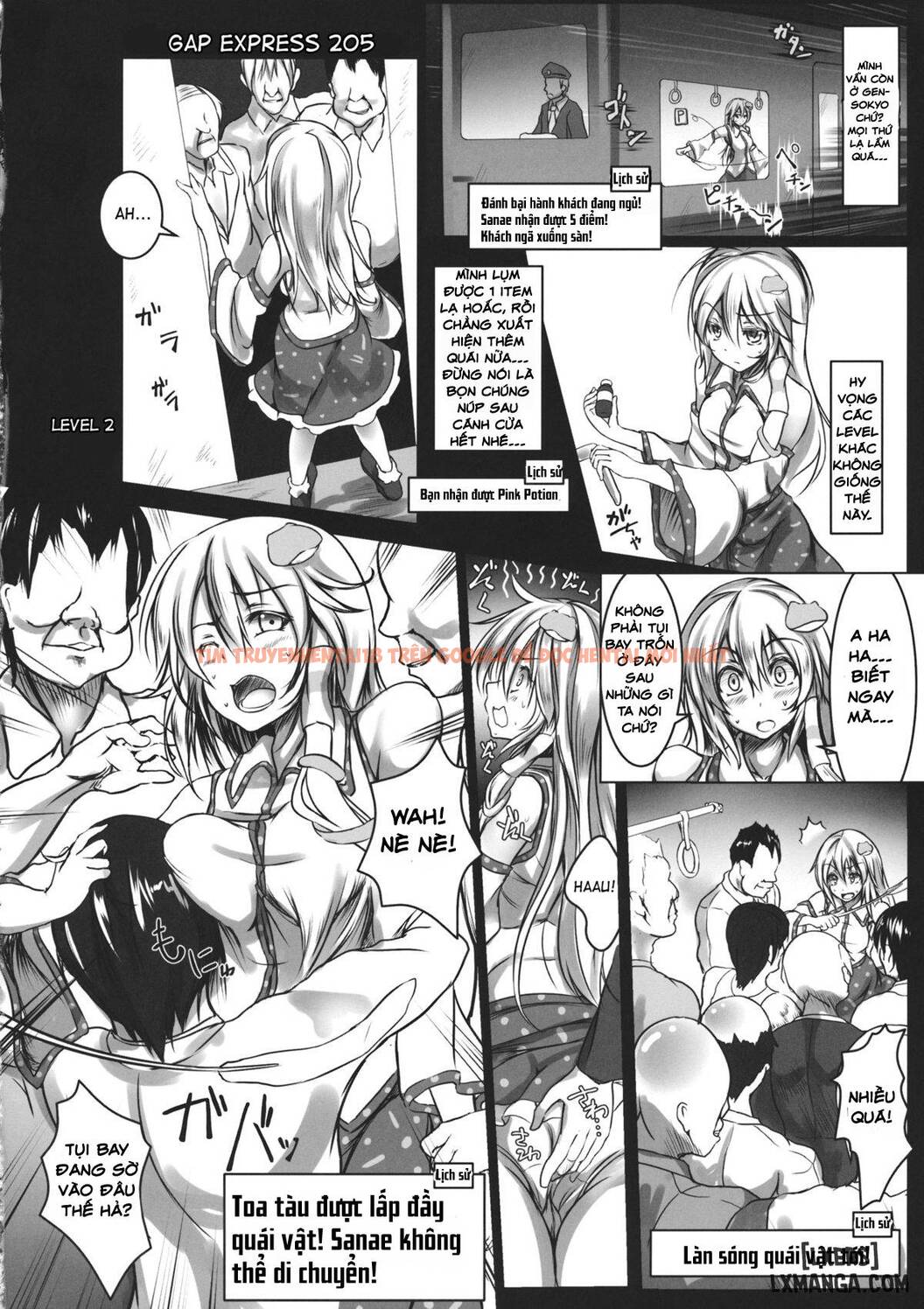 Trang truyện 2 trong truyện tranh Kochiya Sanae Kyousei Chikan Densha - One Shot - hentai24h.pro