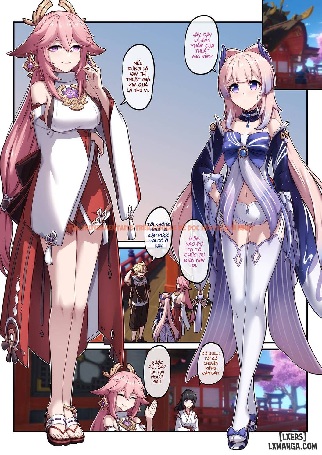 Xem ảnh 1 trong truyện hentai Kokomi And Miko ~ Love Is War - One Shot - www.hentaitvn.net