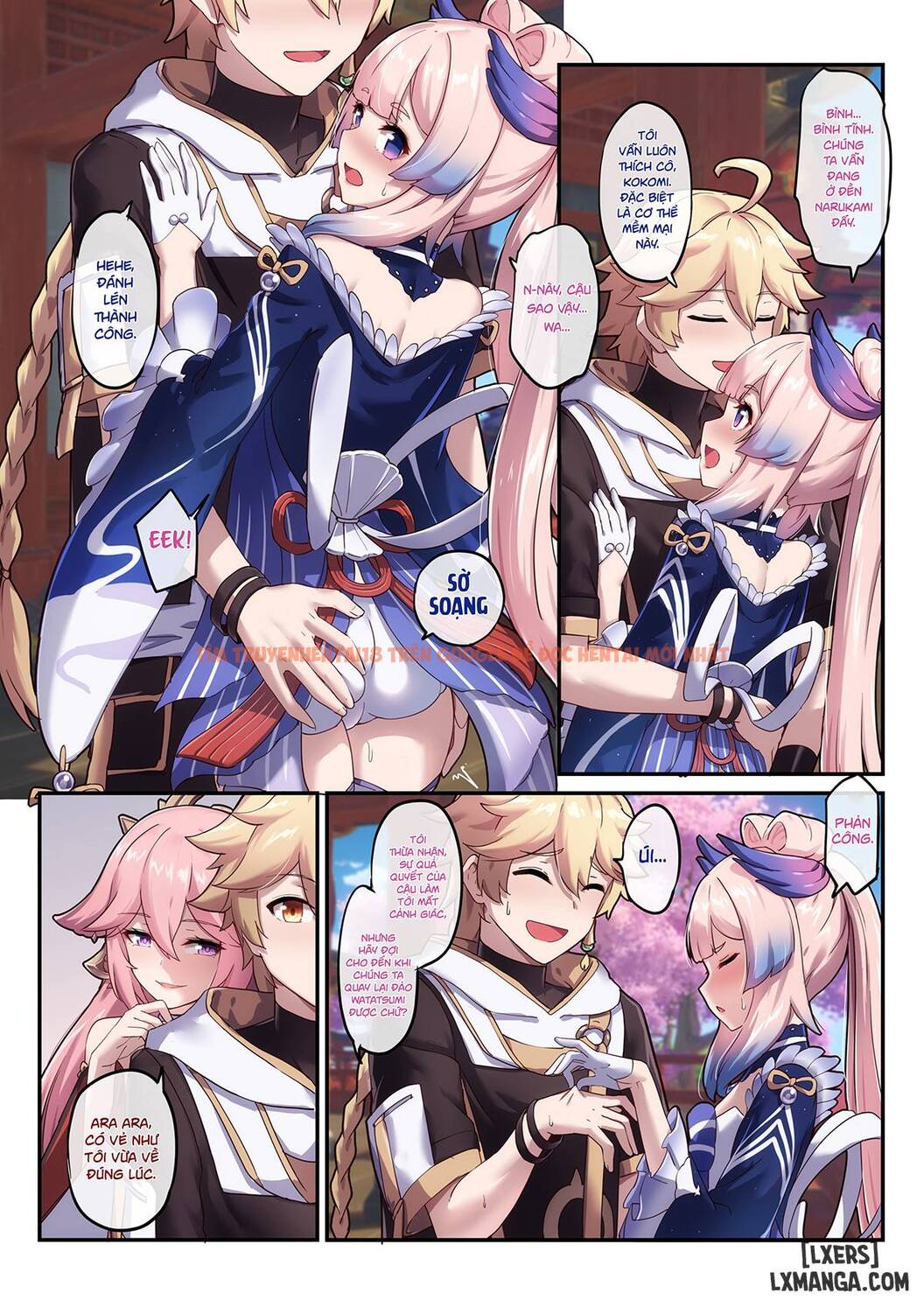 Xem ảnh 3 trong truyện hentai Kokomi And Miko ~ Love Is War - One Shot - www.hentaitvn.net