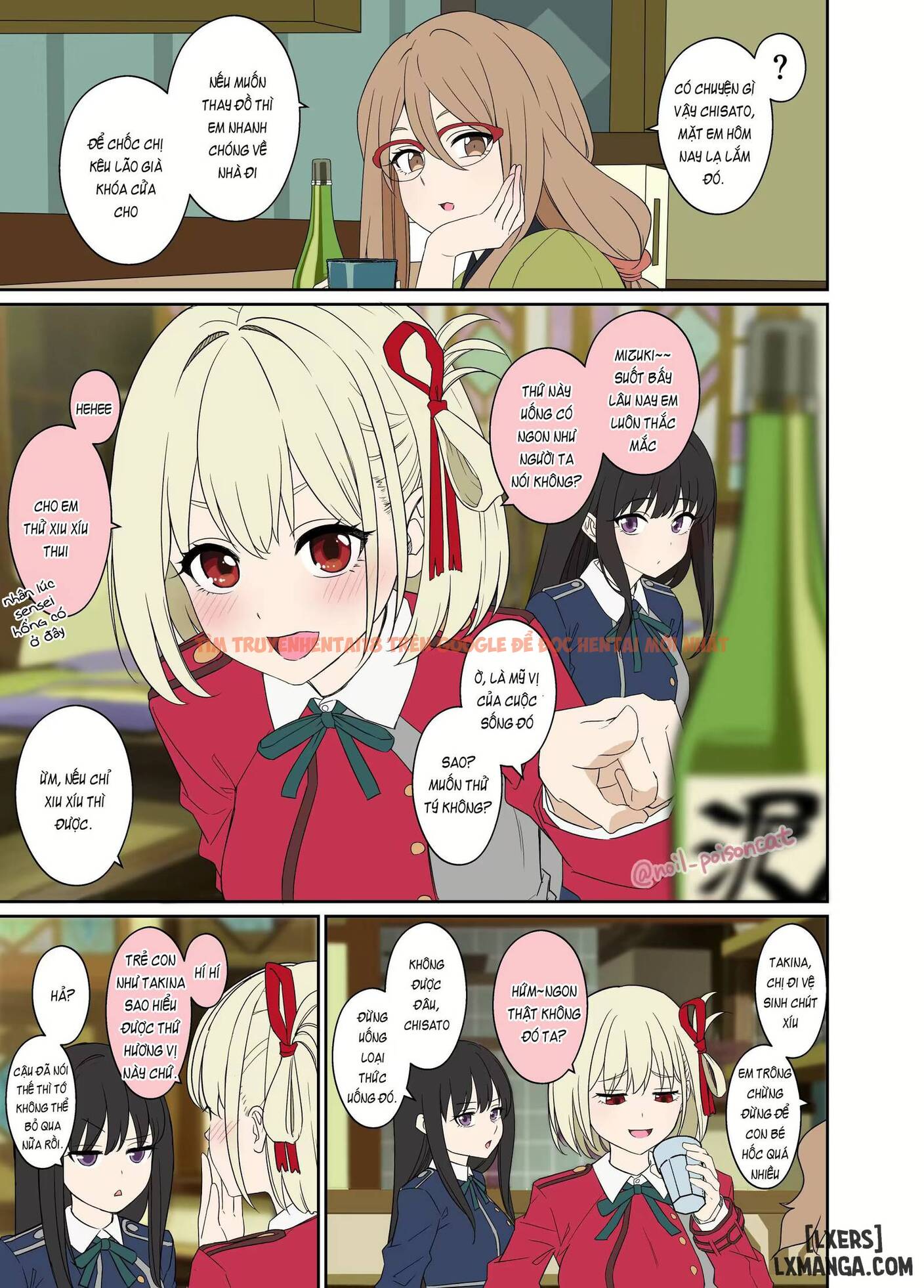 Xem ảnh 1 trong truyện hentai Làm Tình Với Nishikigi Chisato Và Inoue Takina Đang Say Rượu - Chapter 1 - hentaitvn.net