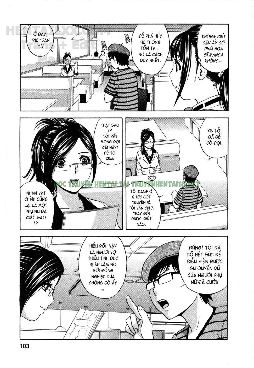 Hình ảnh 5 trong Life With Married Women Just Like A Manga - Chapter 16 - Hentaimanhwa.net