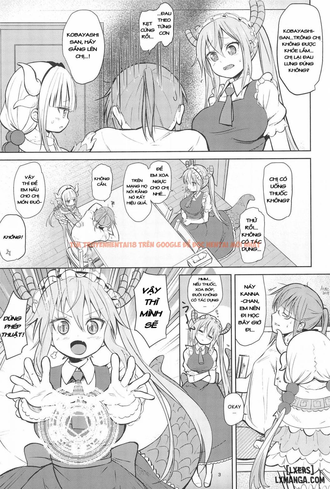 Trang truyện 2 trong truyện tranh Miss Kobayashi’s Dick - One Shot - www.lxmanga.org