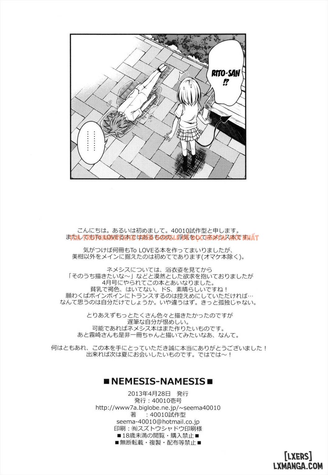 Xem ảnh 24 trong truyện hentai Nemesis-Namesis - One Shot - hentaitvn.net