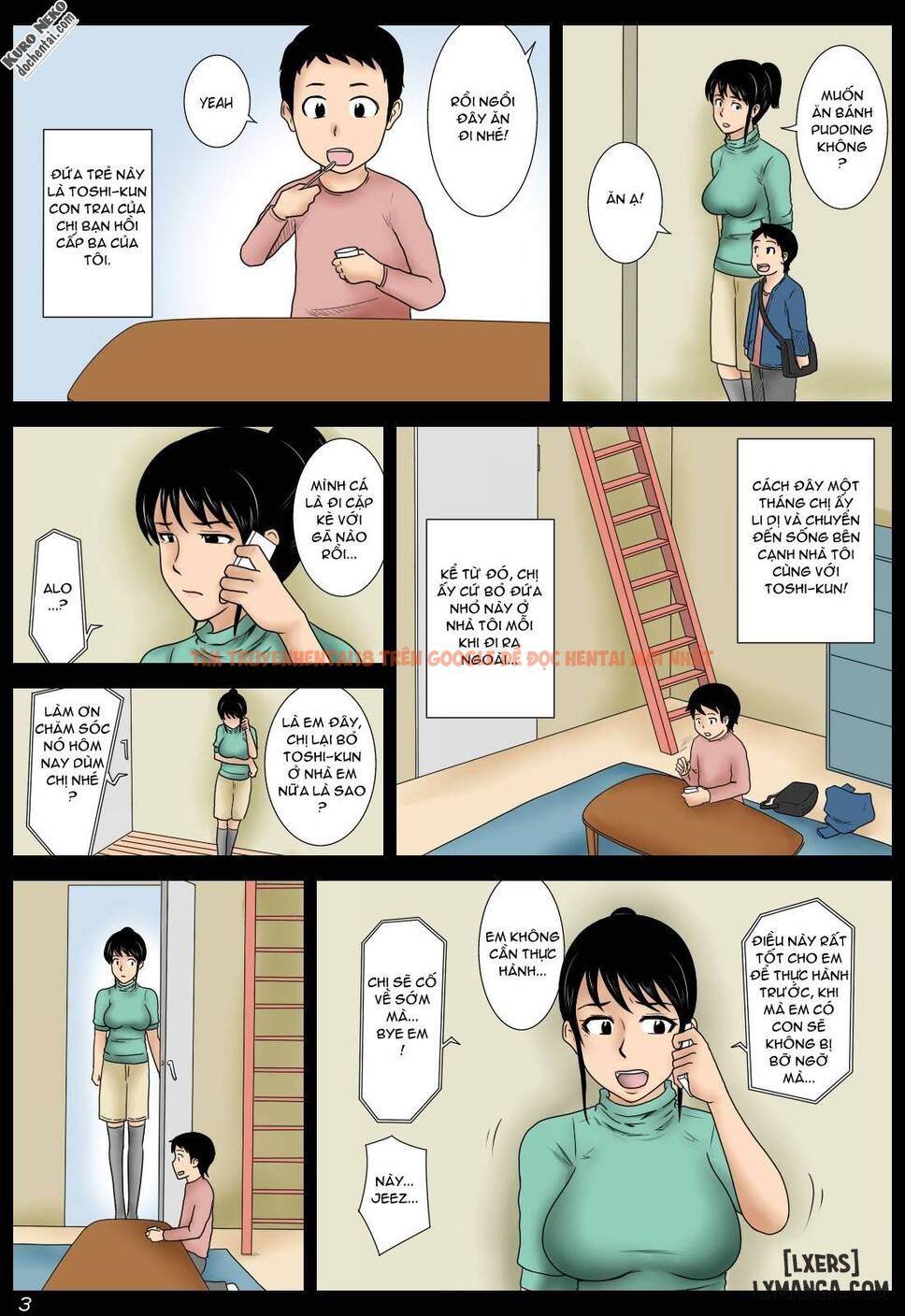 Trang truyện 2 trong truyện tranh Hentai Loạn Luân Với Mẹ Trông Trẻ - One Shot - lxmanga.org
