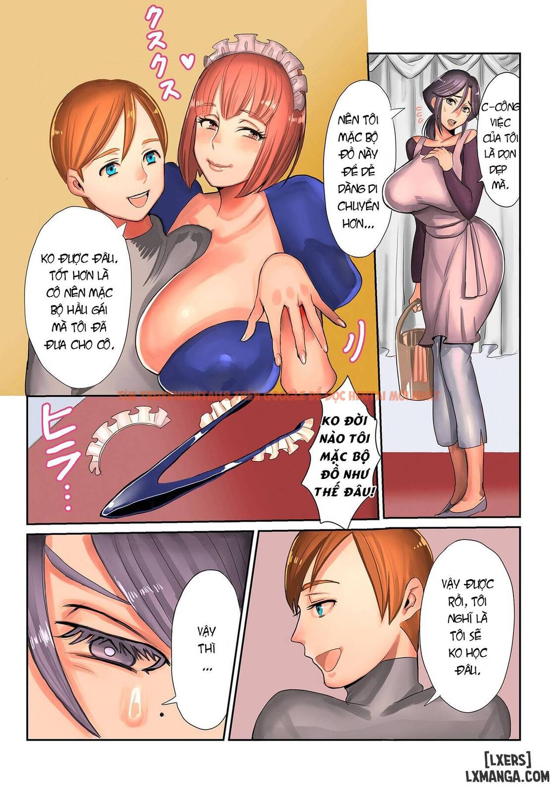Trang truyện 2 trong truyện tranh Dì Tôi Mặc Đồ Hầu Gái Tôi Mua Cho - One Shot - hentai24h.pro