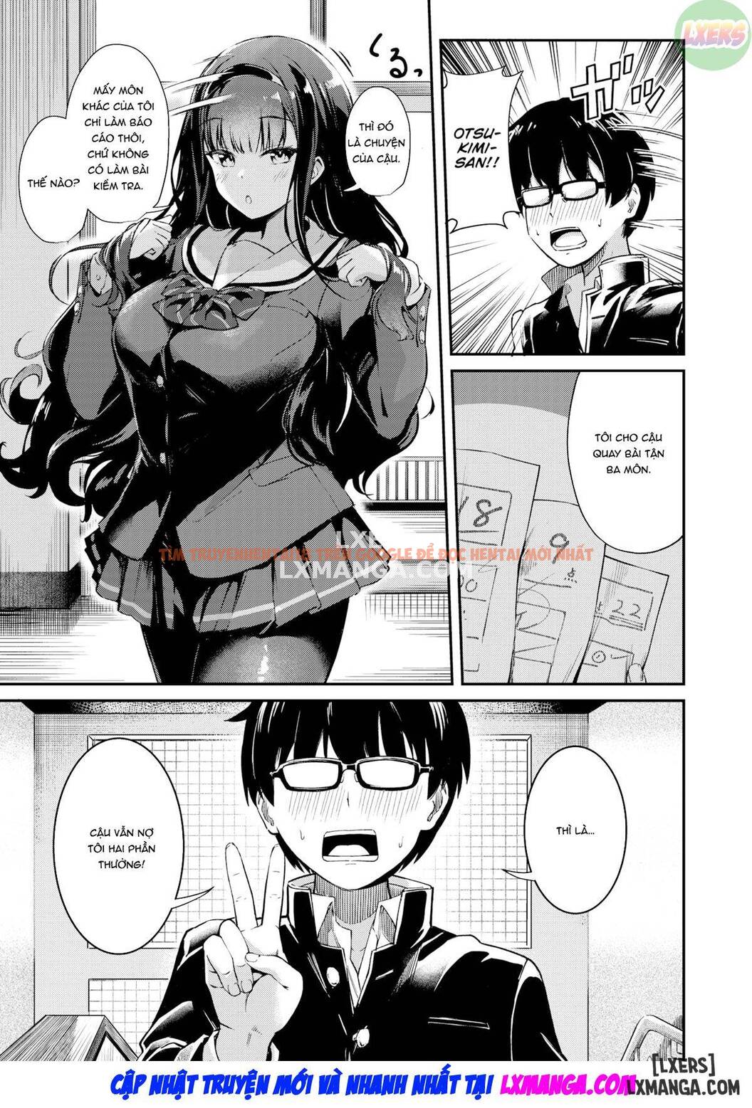 Trang truyện 13 trong truyện tranh Otsukimi-san Không Thể Học Bài Được - One Shot - hentai24h.pro