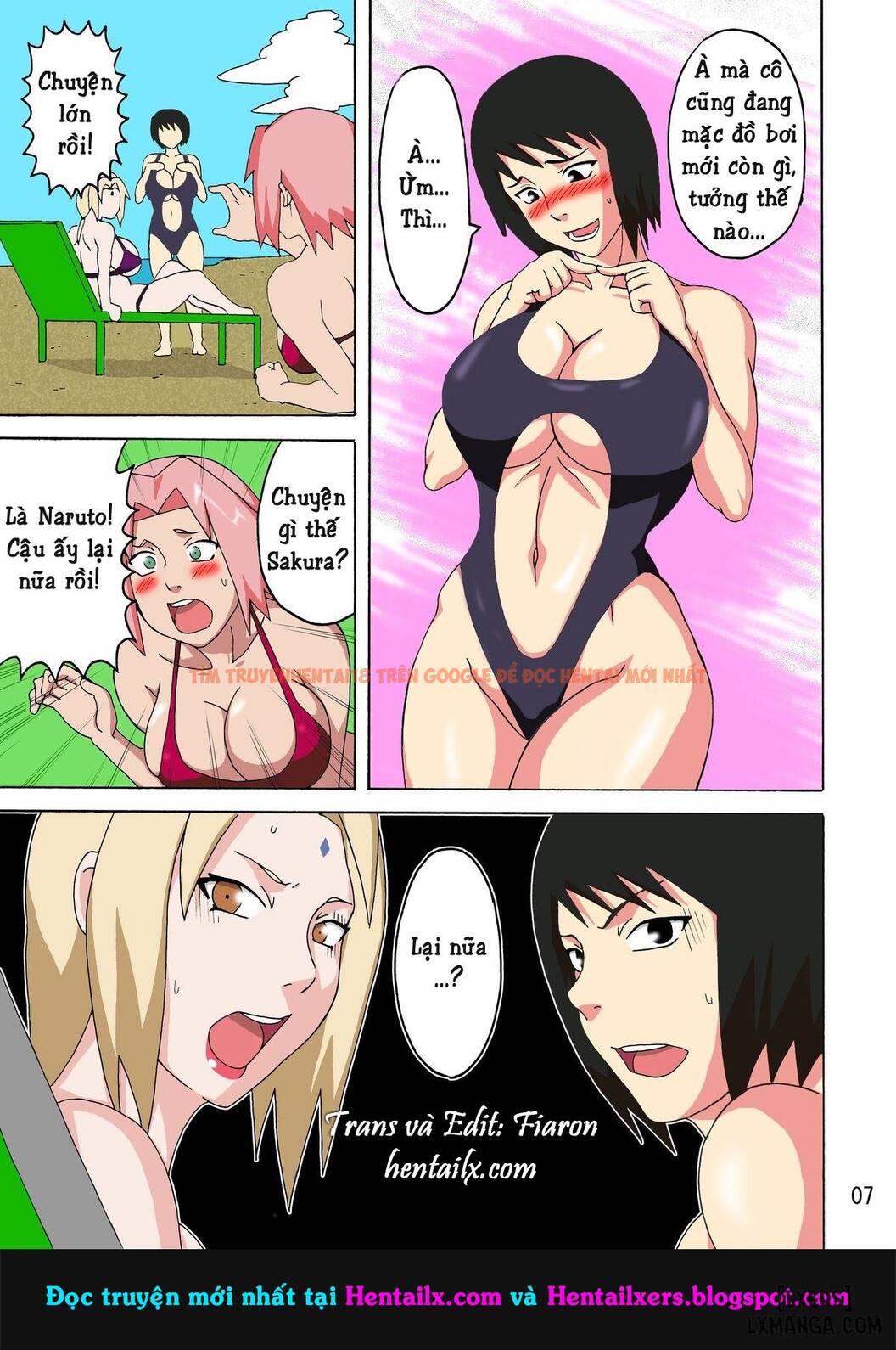 Xem ảnh 7 trong truyện hentai Quan Sát Cơ Thể Nõn Nà Tsunade Ngoài Bãi Biển - One Shot - truyenhentai18.pro