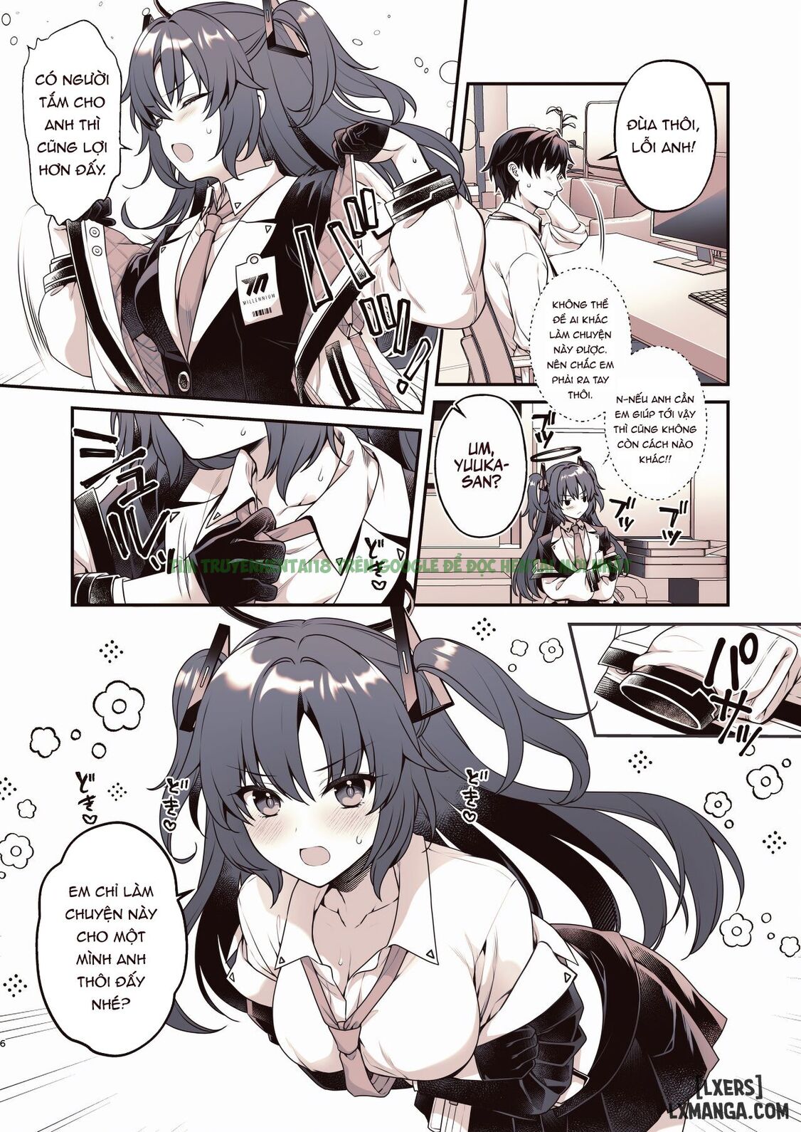 Hình ảnh 4 trong Shower De Yuuka To | Shower Time With Yuuka! - Chap 1 - Hentaimanhwa.net