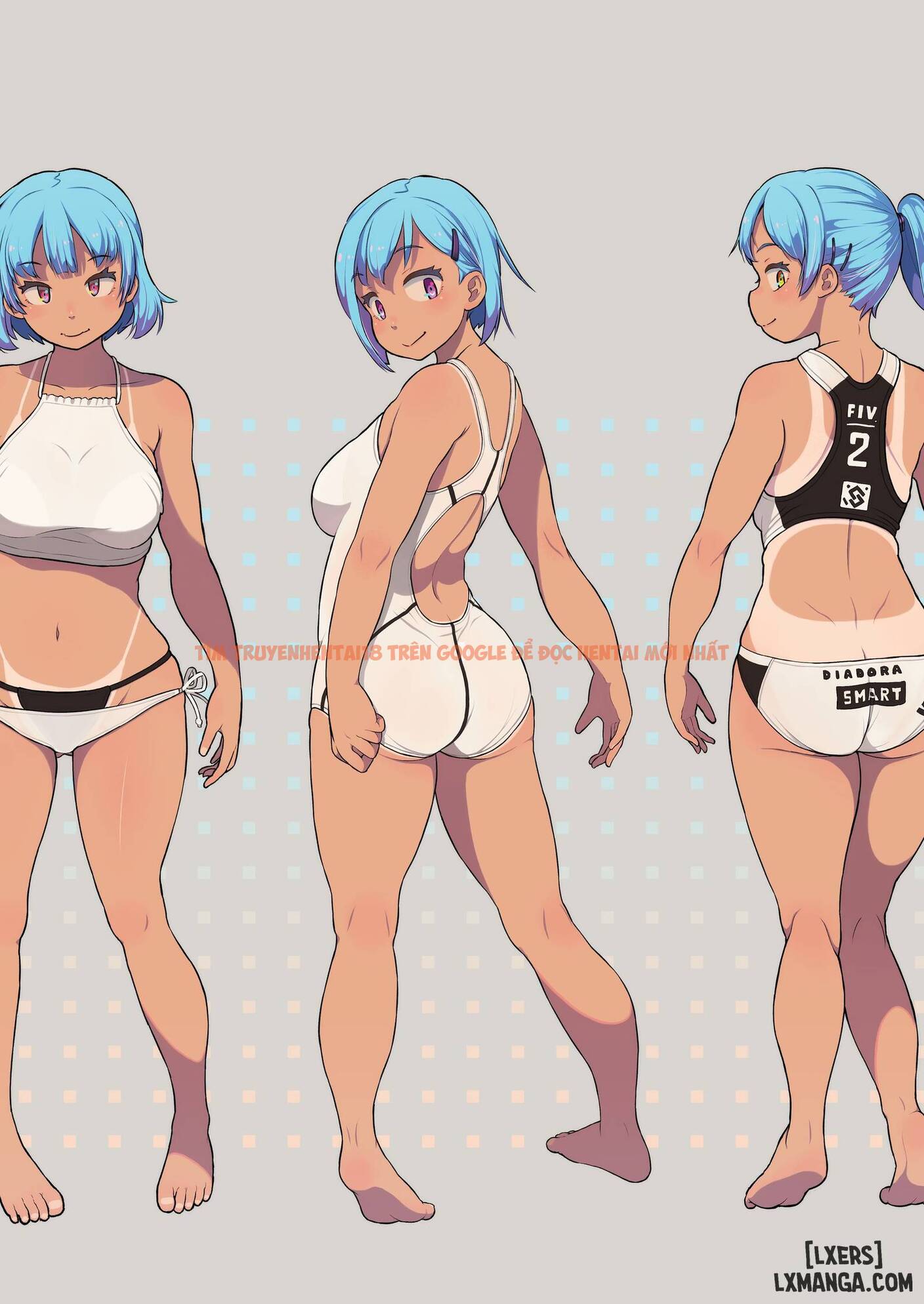 Trang truyện 43 trong truyện tranh Tanned Girl + Blue Hair Anthology - OneShot - lxmanga.org