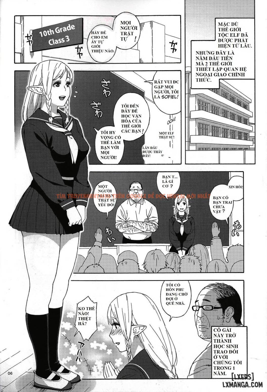 Xem ảnh 3 trong truyện hentai Tenkousei Jk Elf - Chapter 1 - hentaitvn.net