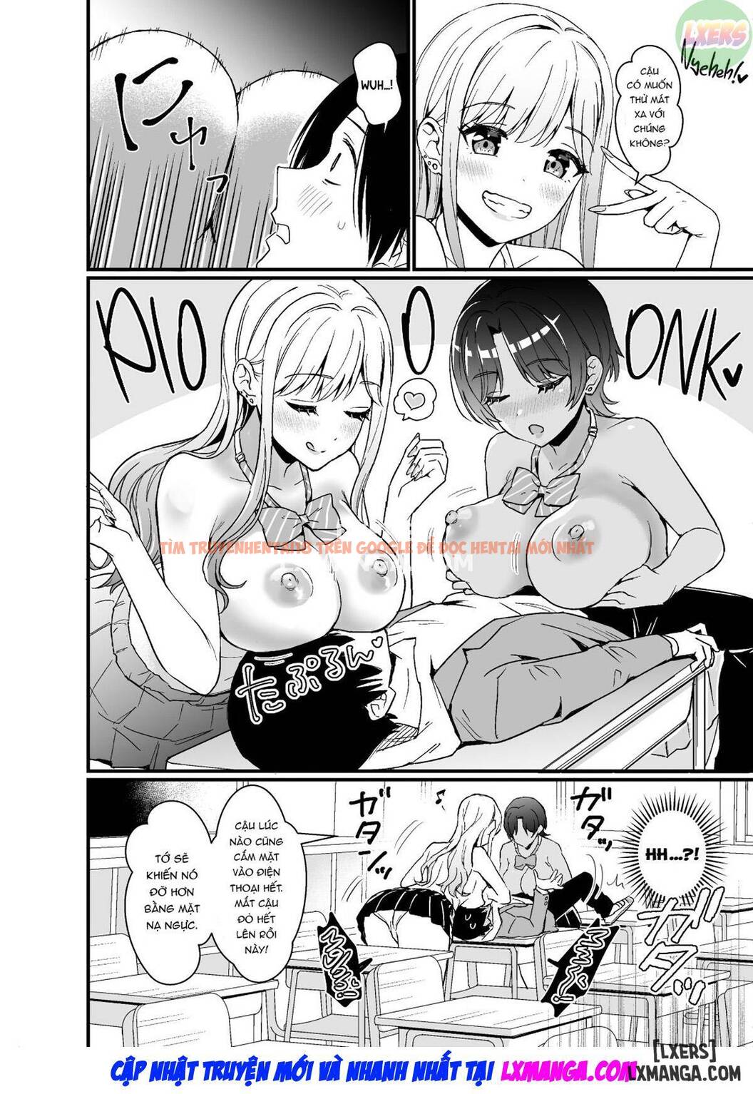 Xem ảnh 12 trong truyện hentai That Time Gyarus Asked Me To Grope Their Tits After Class - One Shot - hentaitvn.net