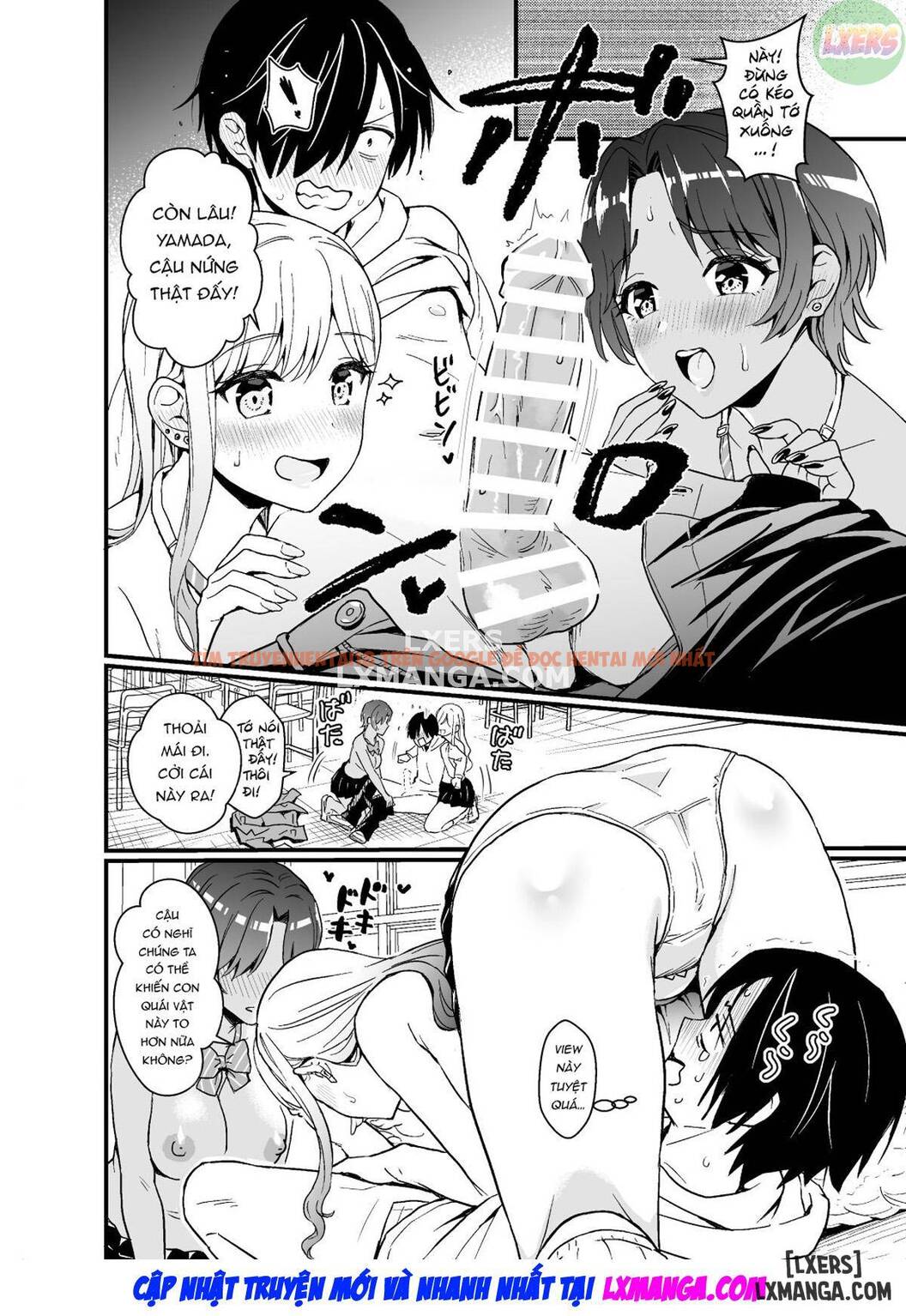 Xem ảnh 14 trong truyện hentai That Time Gyarus Asked Me To Grope Their Tits After Class - One Shot - hentaitvn.net