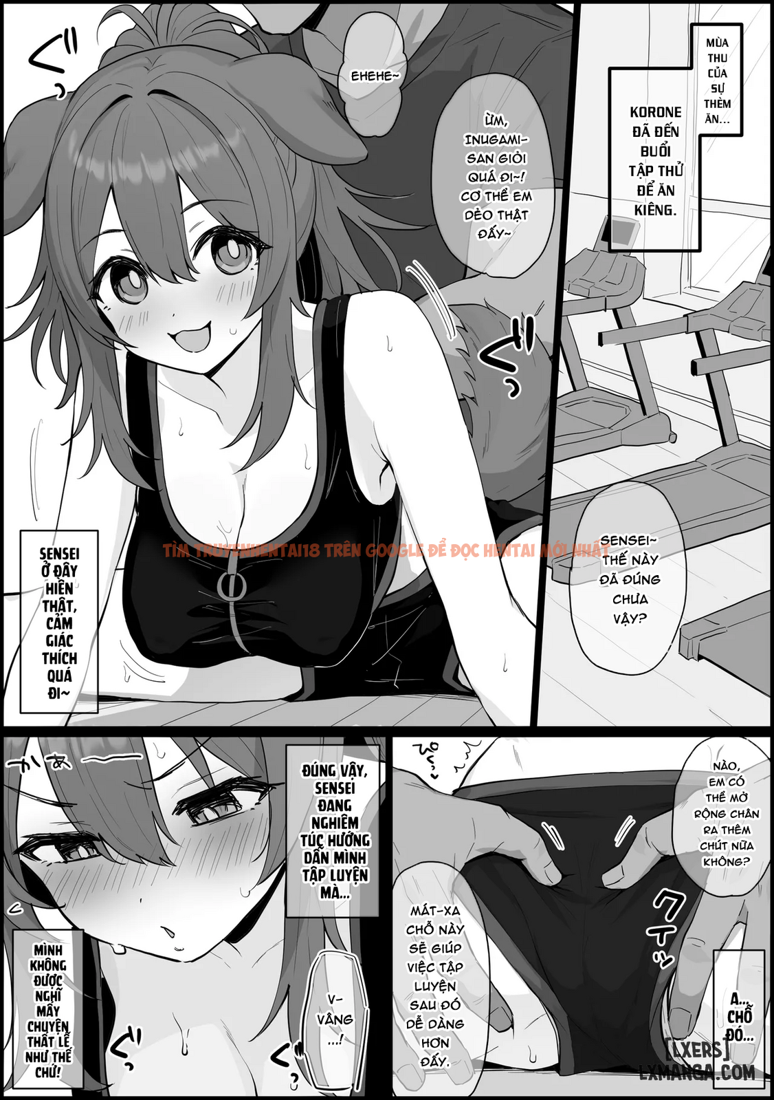 Xem ảnh Tổng Hợp Oneshot (hololive) Của Kokemomo - Korone đã phải trải qua một buổi tập luyện khắc nghiệt tại phòng tập thể hình. - page_002 - Truyenhentaiz.net