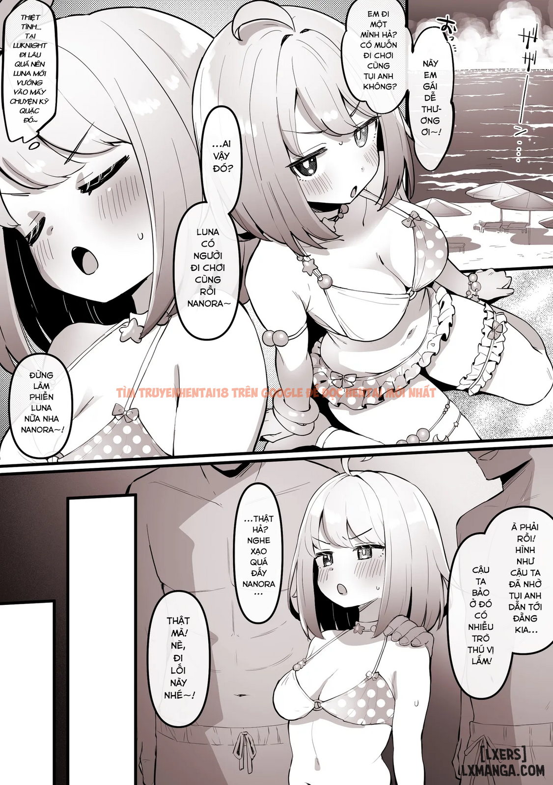 Xem ảnh page_002 trong truyện hentai Tổng Hợp Oneshot (Hololive) Của Kokemomo - Luna bị những kẻ chuyên tán tỉnh quấy rối tình dục ngay trước mặt những người xung quanh tại bãi biển. - hentaitvn.net
