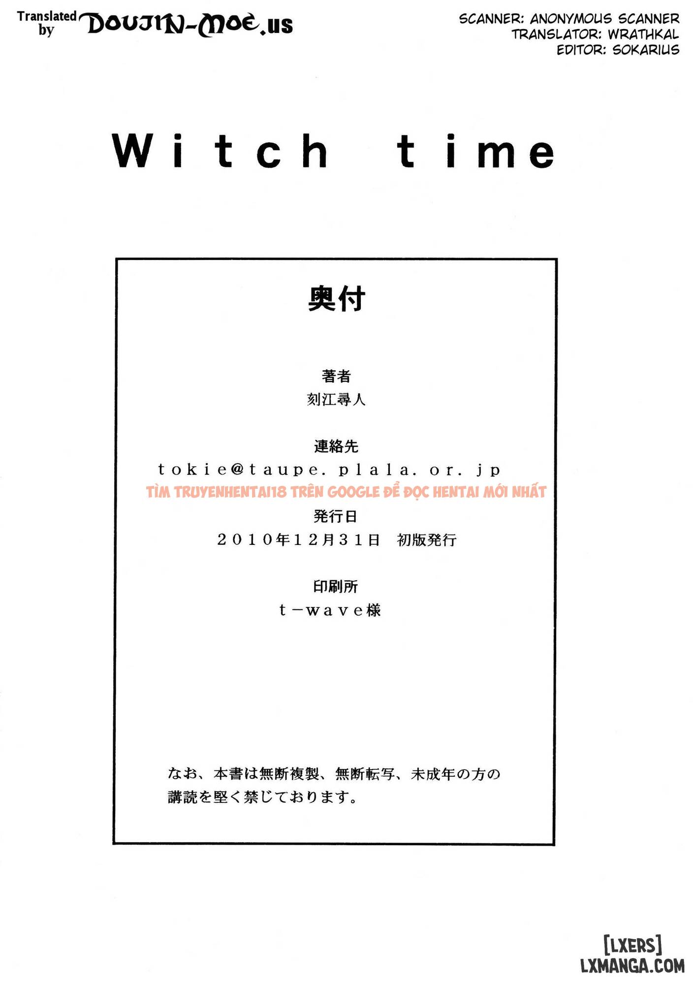 Trang truyện 18 trong truyện tranh Witch Time - One Shot - www.truyentvn.net