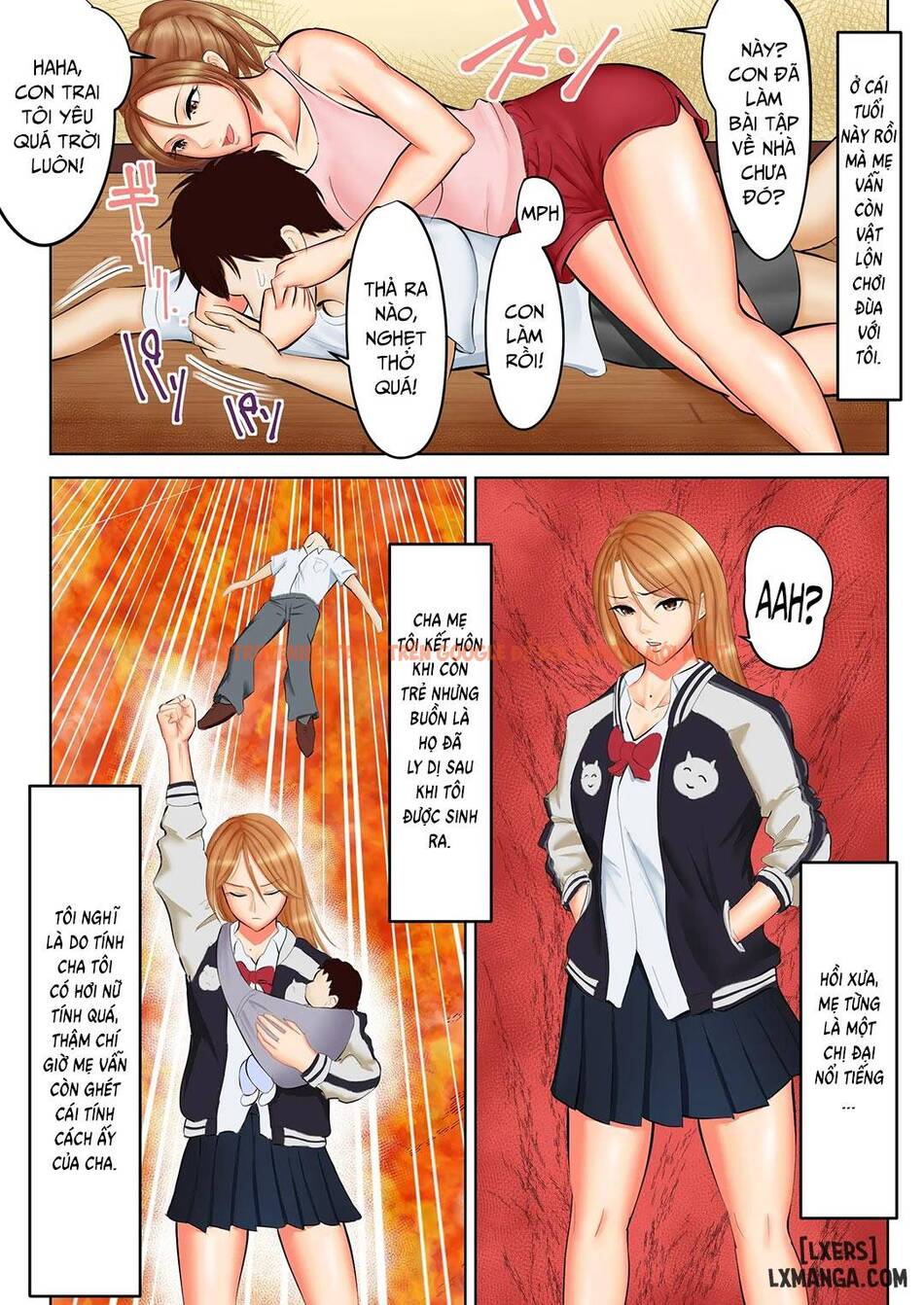 Xem ảnh 2 trong truyện hentai Yankee Datta Haha To Senpai - One Shot - hentaitvn.net
