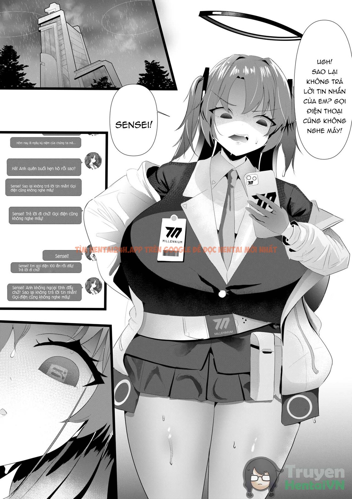 Xem ảnh 6 trong truyện hentai Yuuka No Aijou Wa, Kiken Na Made Ni Kyouretsu De Aru (Blue Archive) - One Shot - hentaitvn.net